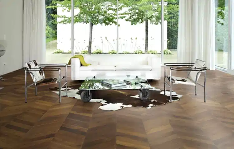 Chevron Dark Brown Macar Parke